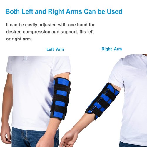 Elbow Brace Night Splint Support for Cubital Tunnel Syndromean, Ulnar Nerve, Stabilizer for Fix Elbow, Prevent Excessive Bending at night, Fits Left and Right Arms,Women, Men (M)