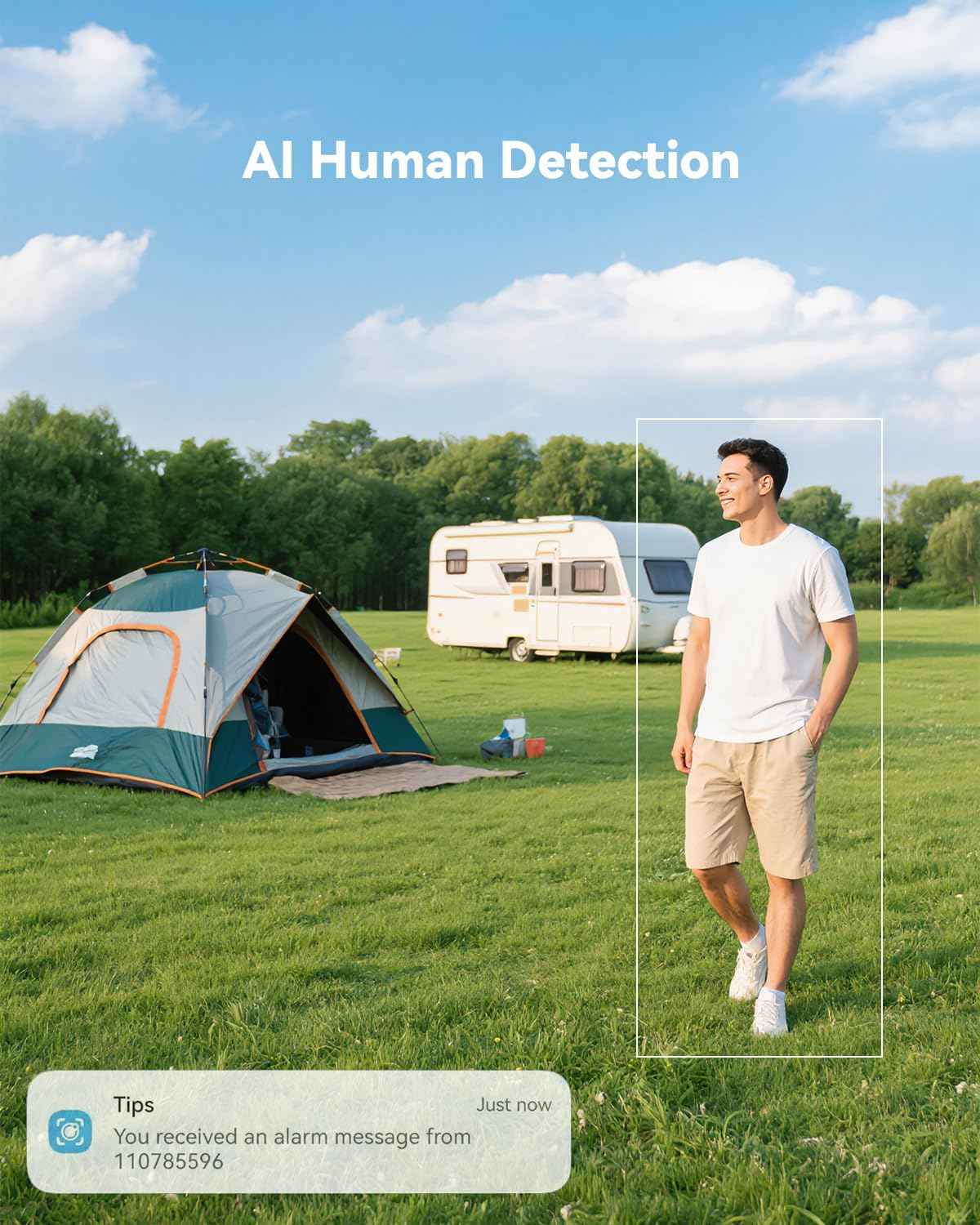 4G Wireless Magnetic Security Camera - 2K Indoor/Outdoor, 300° Pan, AI Detection