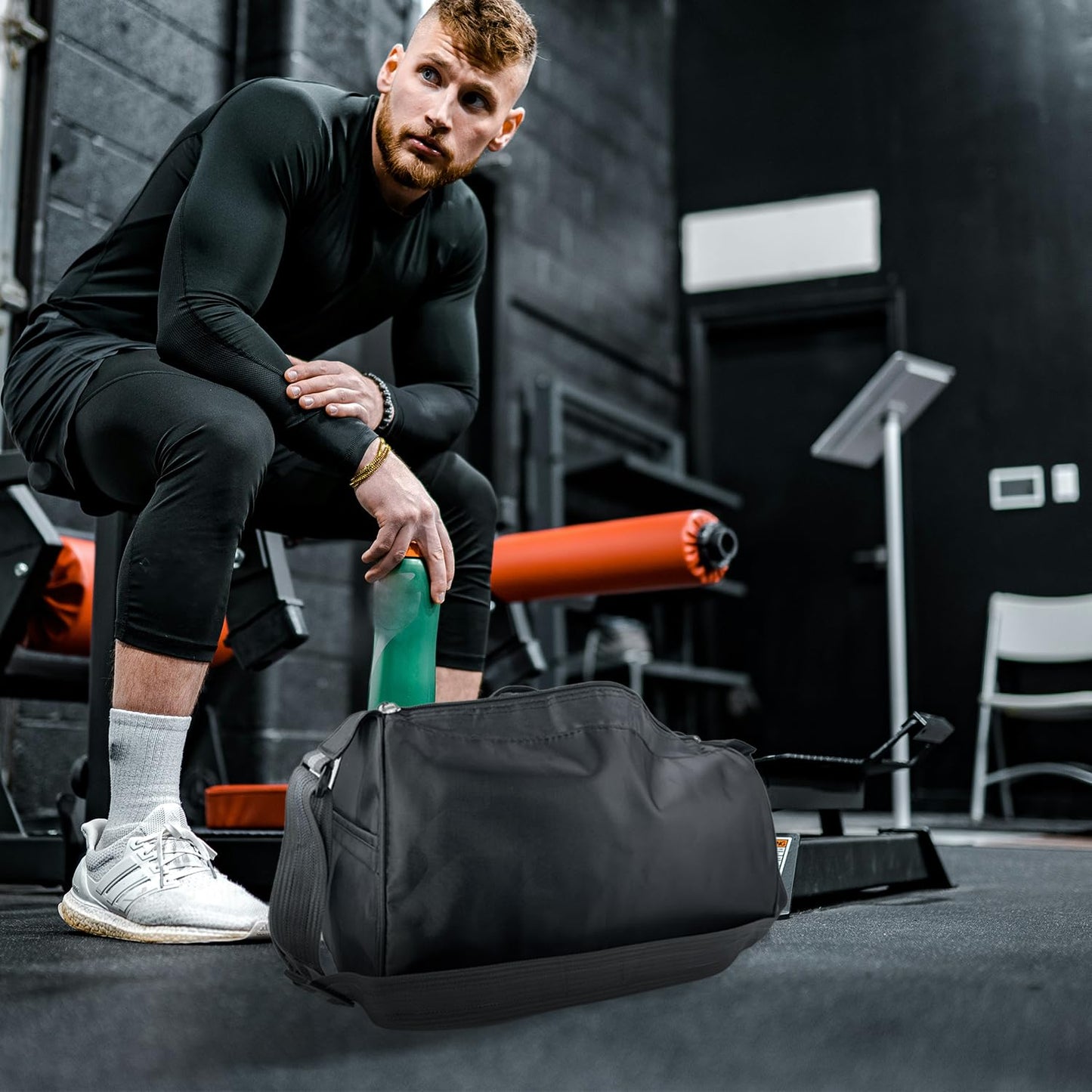 C&F BOGMOST Small Travel Duffel Bag Foldable Waterproof Gym Bag for Gym Beach Swim Bags Men Women Duffle Bag Lightweight Oxford Cloth Sports Bags -Grass Green