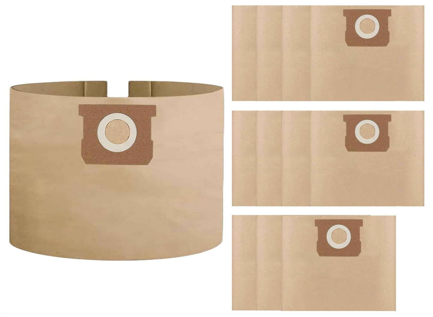 12 Pack 25-1238 Shop Vac Bags for Stanley & Porter-Cable 4 Gallon Wet/Dry Vacuums Models# PCX18301-4B SL18301-3B, Part# AT25-1238