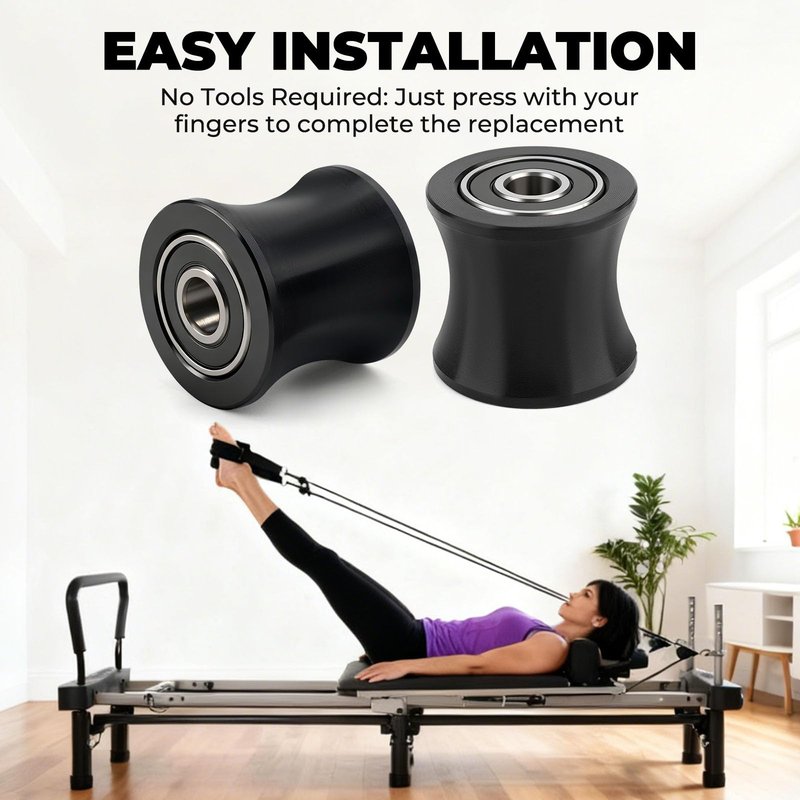 YIBEICO Upgraded Replacement Rollers Wheels for Total Gym DLX DLX II III ADV DLX Pilates Pilates Pro 2500 3000 4000 570, Fitness Exercise Equipment Wheels for Bayou Total Trainer Aero Pilates Reformer
