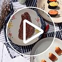 Ceramic Dinner Plate Set of 4, 8'' Salad Plates with Floral & Fish