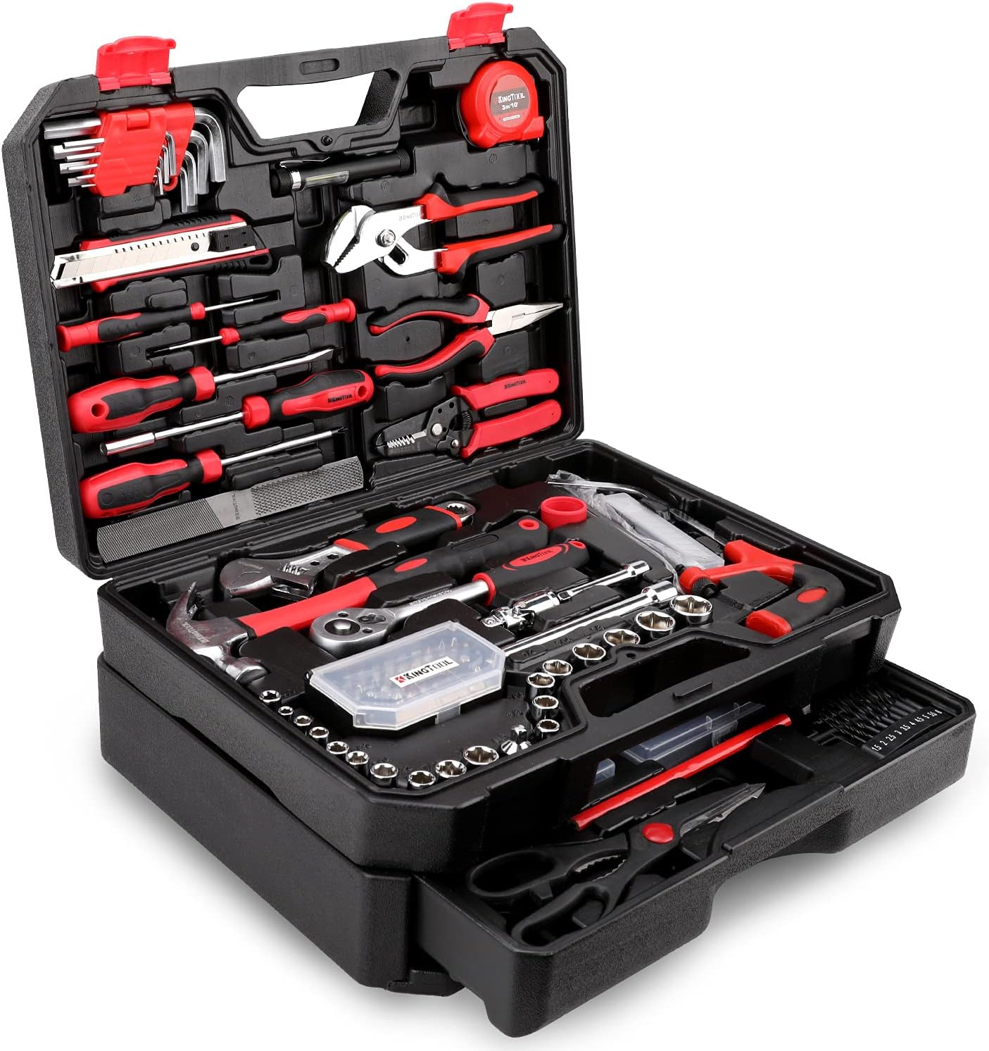 149-Piece KingTool Home Repair Tool Kit - Complete Mechanic Set with Toolbox for Home, Office & College