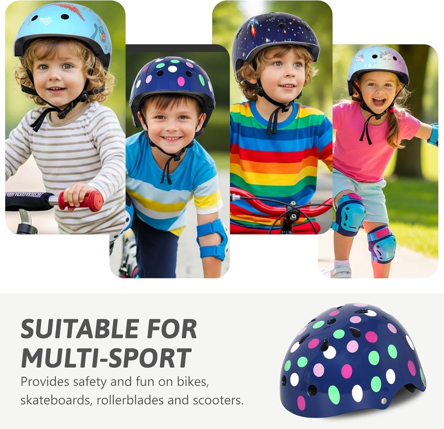 Skiennix Kids Toddler Bike Helmet - Adjustable Multi-Sport Safety Gear for Boys & Girls | Infant to Children Size