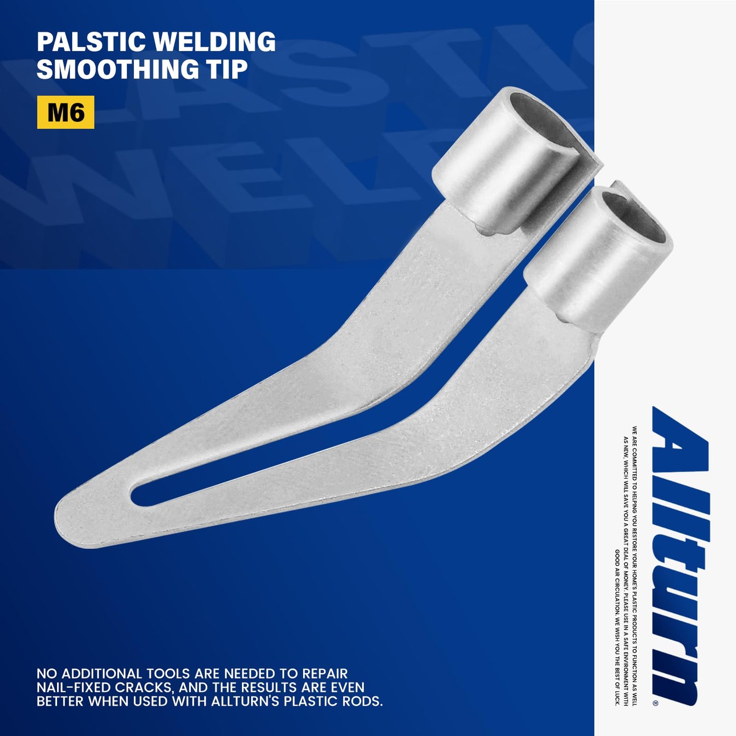 Allturn 5 pcs Plastic Smoothing Tip,Plastic Welding Tip to Repair Car Bumpers,Kayaks,Etc