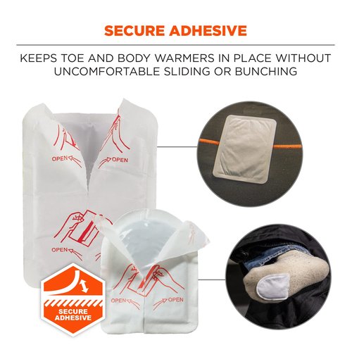 Ergodyne N-Ferno 6994 Adhesive Body, Toe, Hand Warmers Variety Pack, Disposable, Up to 12 Hours of Warming, Includes 3 pairs of toe, 5 body, 5 pairs of hand warming pouches
