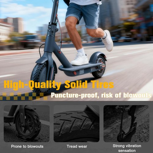 8.5x2 Inch Solid Tire for Electric Scooter, 50/75-6.1 Replacement Rubber Tire Compatible with Gotrax GXL V2/XR/APEX, Xiaomi M365/Pro/1S, 8.5x2 Scooter Tire (Black 2pcs)
