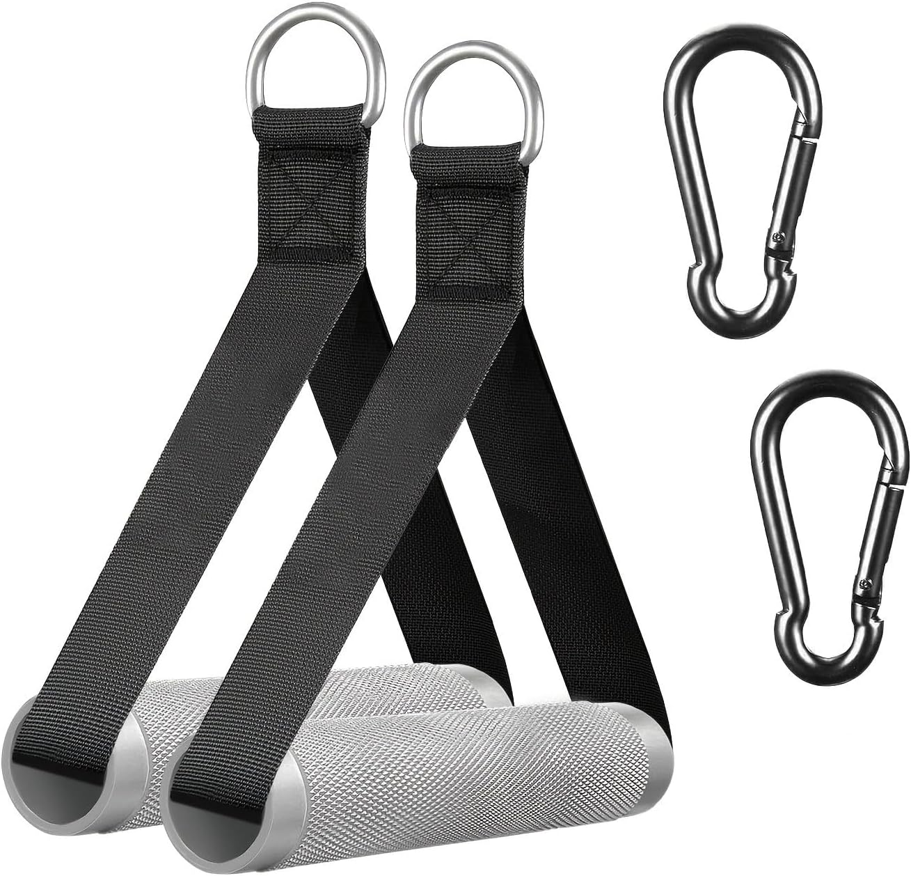 Skiennix Heavy Duty Exercise Handles - Aluminum Alloy Gym Attachments for Cable Machines | 2-Pack