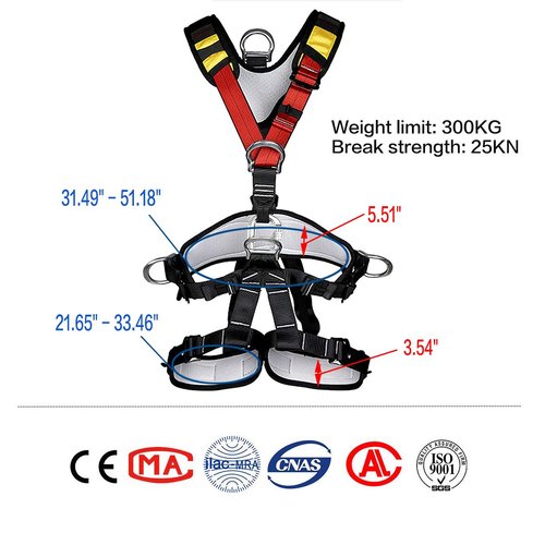 HeeJo Climbing, Safety Safe Seat Belt for Outdoor Tree Climbing, Outward Band Expanding Training Large Size,Climbing Gear