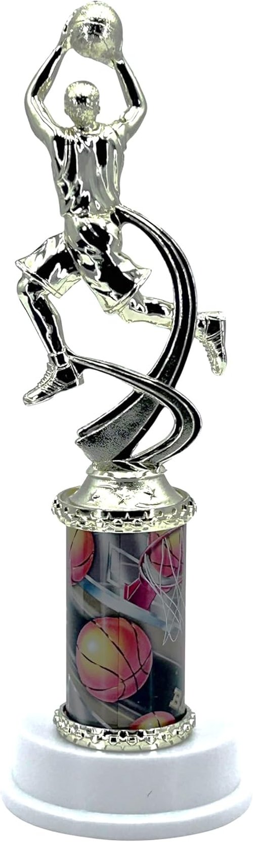 Express Medals Full Color Round Column Sport Award Trophies | Custom Engraved Options, Pack of 12