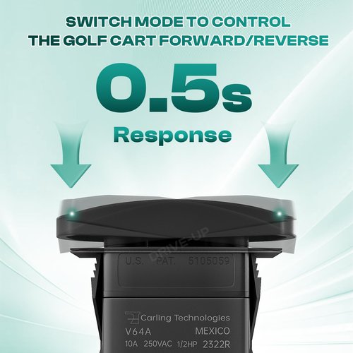 DRIVE UP Foward Reverse Switch Compatible with Club Car DS, Precedent 1996-Up 48V Electric Golf Cart PowerDrive Plus and Tempo 2018-Up Electric Golf Cart, OEM 101856001 101856002
