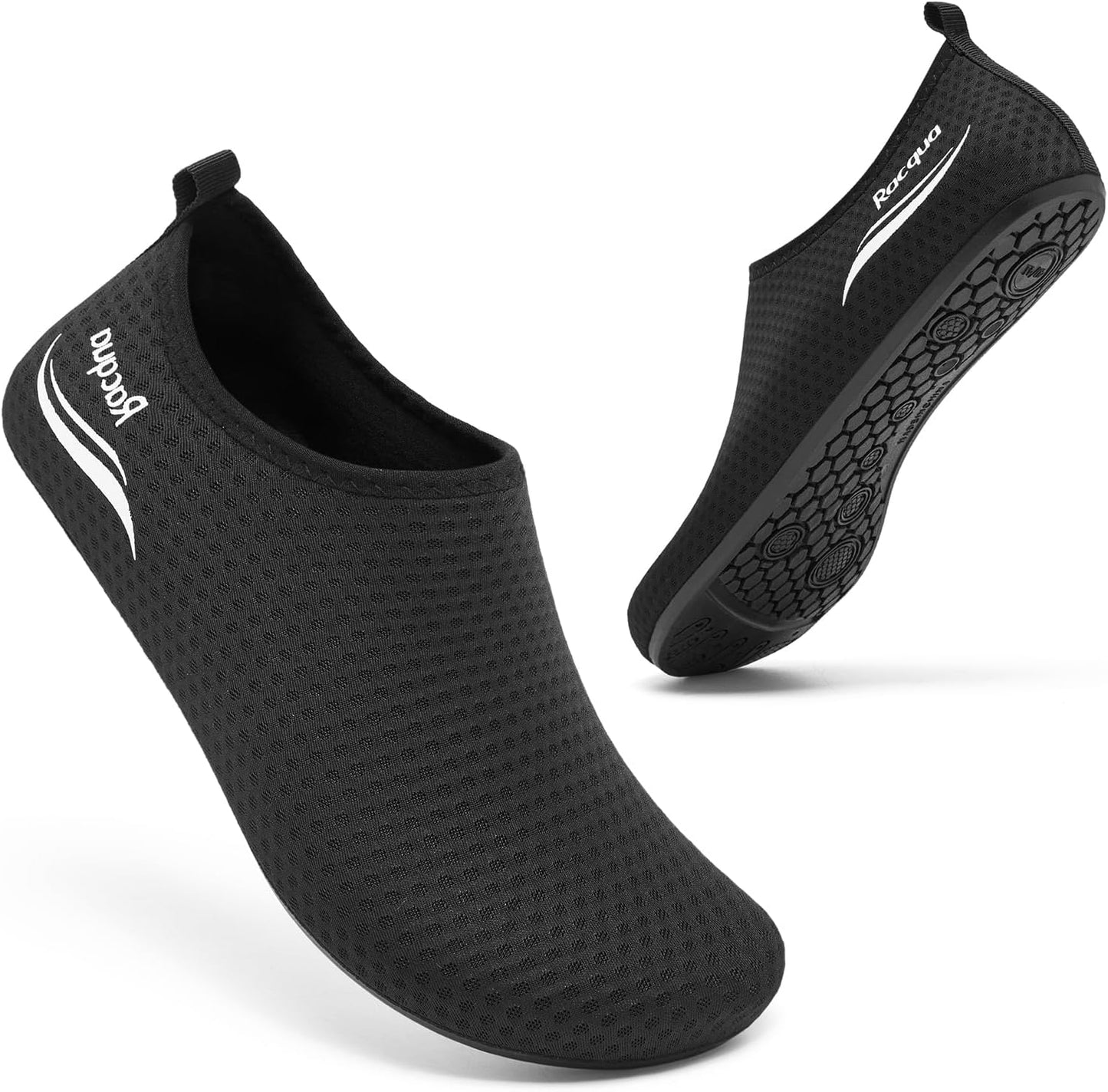 Racqua Water Shoes - Lightweight Swim Aqua Socks for Men and Women | Quick-Dry Comfort