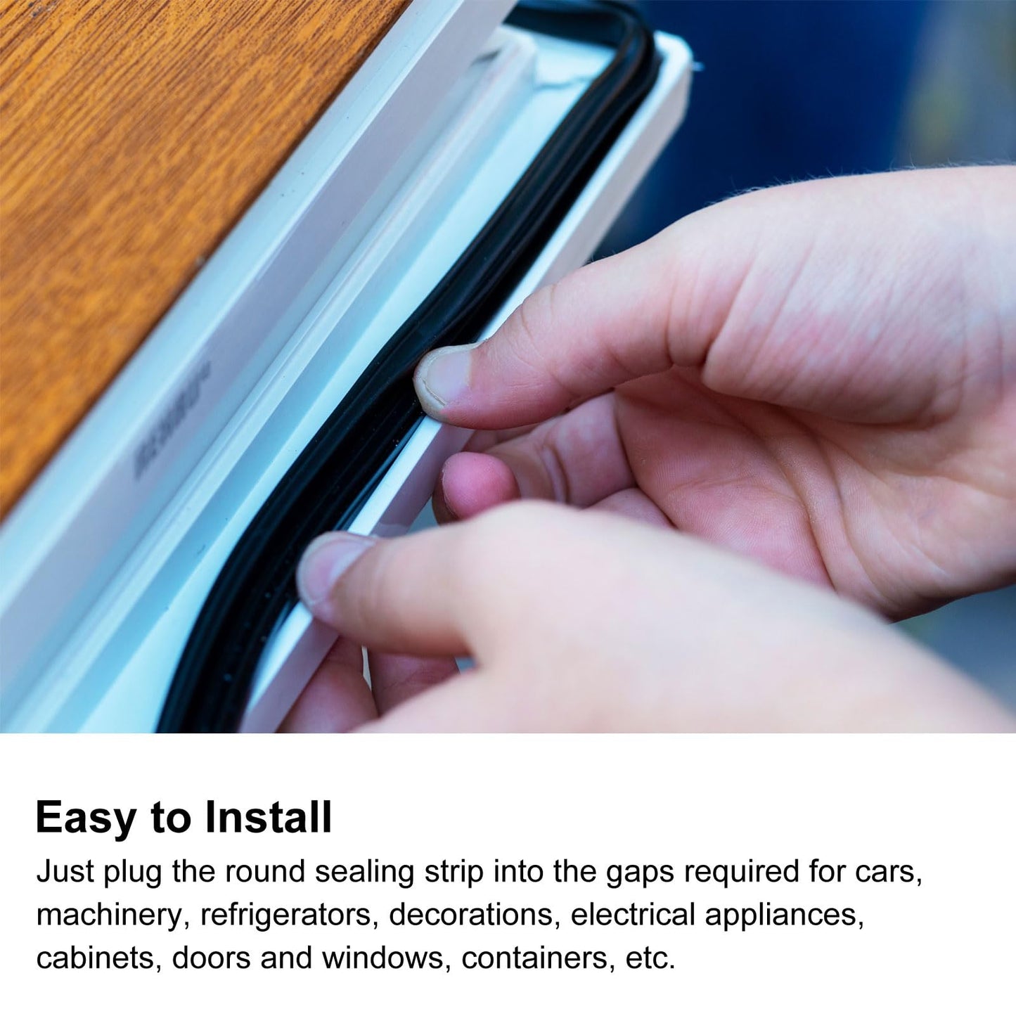 uxcell Foam Rubber Weather Seal Strip, 6.35mm(1/4") Diameter 7.5 Meters (24.61Ft) Long Round EPDM Rubber for DIY Gasket, Warehouse, Pads, Foam Tubing, Crafts