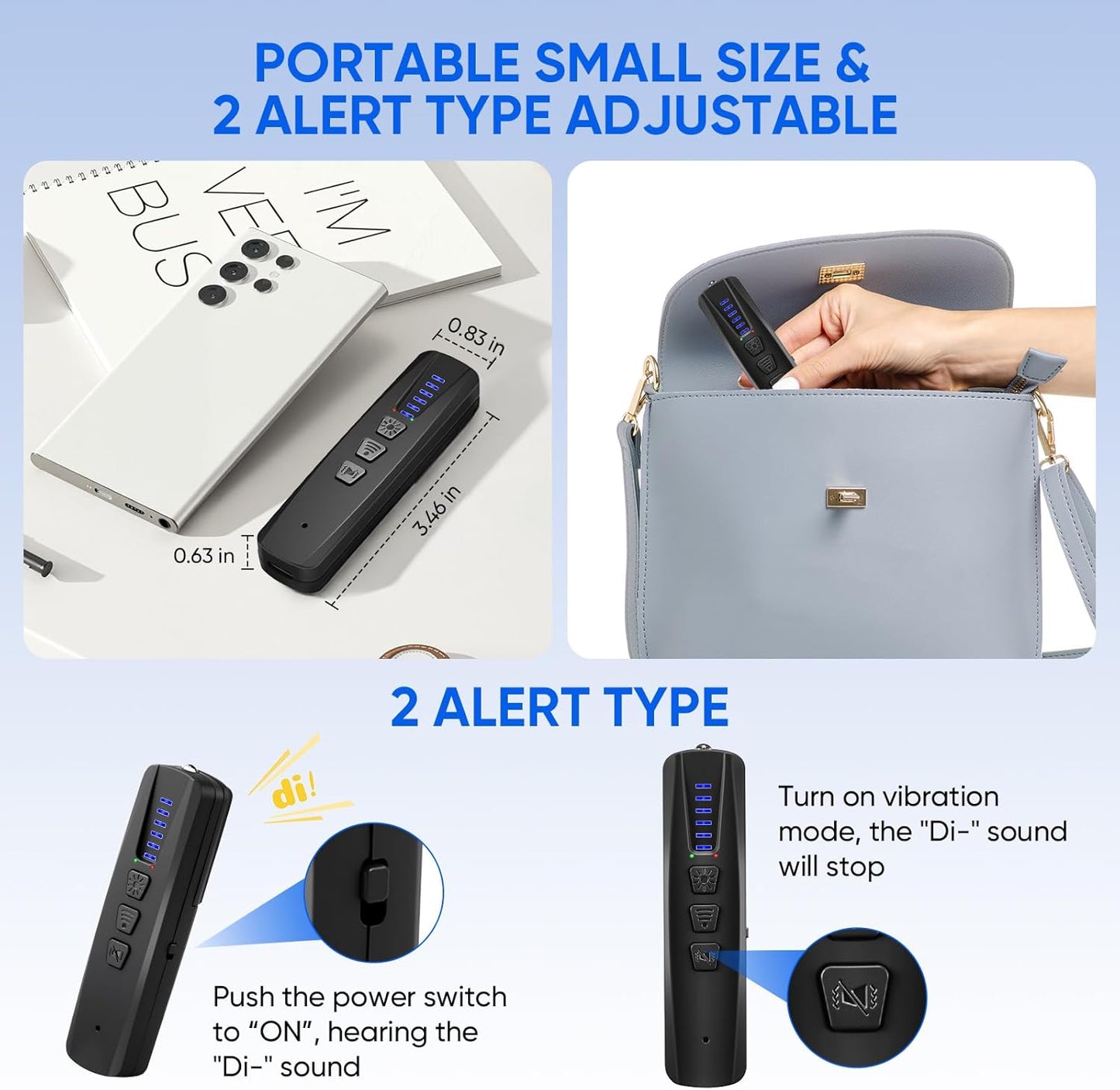 AI Bug Detector & Hidden Camera Finder - Rechargeable RF WiFi Signal Scanner for Travel, Office & Home