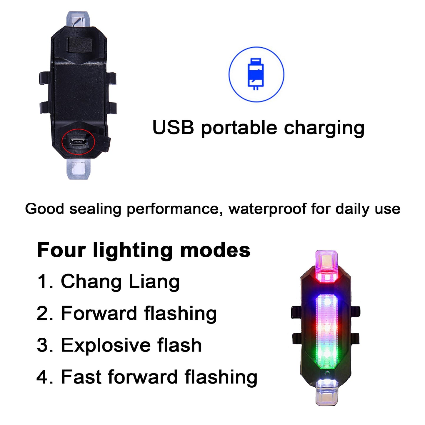 Rechargeable Bike Lights with Electric Bell, Ultra Bright Bicycle Lights for Night Riding, 3 Light Modes for Night Riding with Quick-Release - Bike Headlight with Horn and Tail Light
