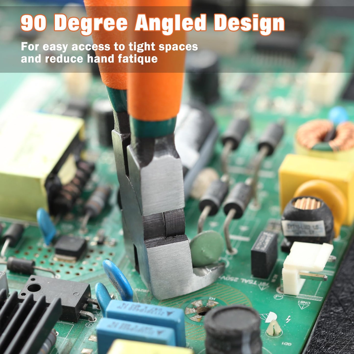 LEONTOOL Diagonal Pliers for Flush Cut Plastics, 90 Angled Wire Cutters for Crafting, Wire Side Cutters Clippers, Flush Cutter Wire Snips Flush Cut Plier for Jewelry Making, Electronic, Model, Floral