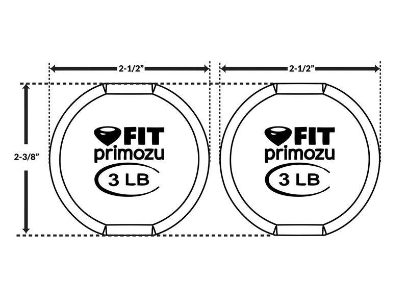 Primozu FIT Neoprene Dumbbells (3LB - Green - Pair)