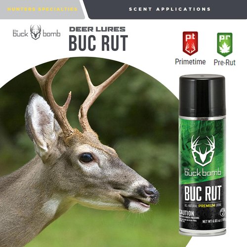 Hunters Specialties Buck Bomb Natural BUC Rut Aerosol Scent | Deer Buck Lure Hunting Primetime Pre-Rut Scent Attractant for Hunting, 6.65 Oz (189 g.)