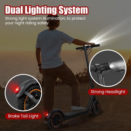 **Skiennix Electric Scooter - 350W Motor, 19MPH Max Speed, 21 Miles Range, Portable & Foldable**