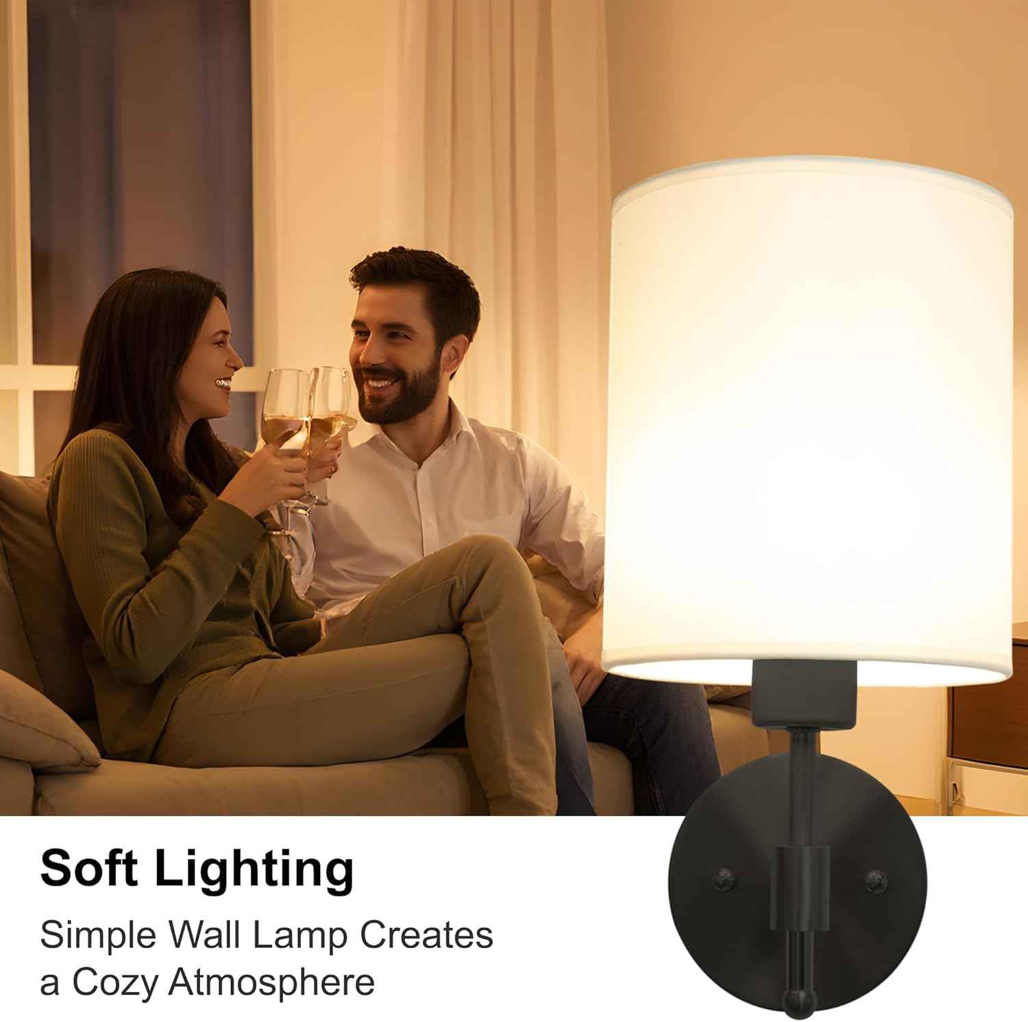 Rechargeable Gold Battery Operated Wall Sconces Set of 2 with Remote & RGB Bulbs