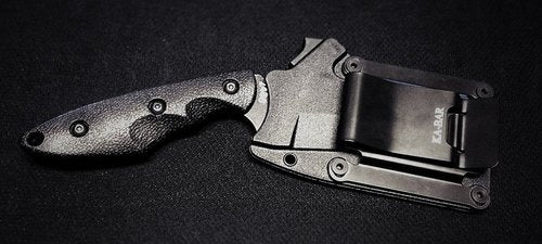 KA-BAR TDI Hinderer Hell Fire Fixed Blade Knife 3.563" Tanto Point 1095 Cro-Van Black Blade Ultramid Handle Black