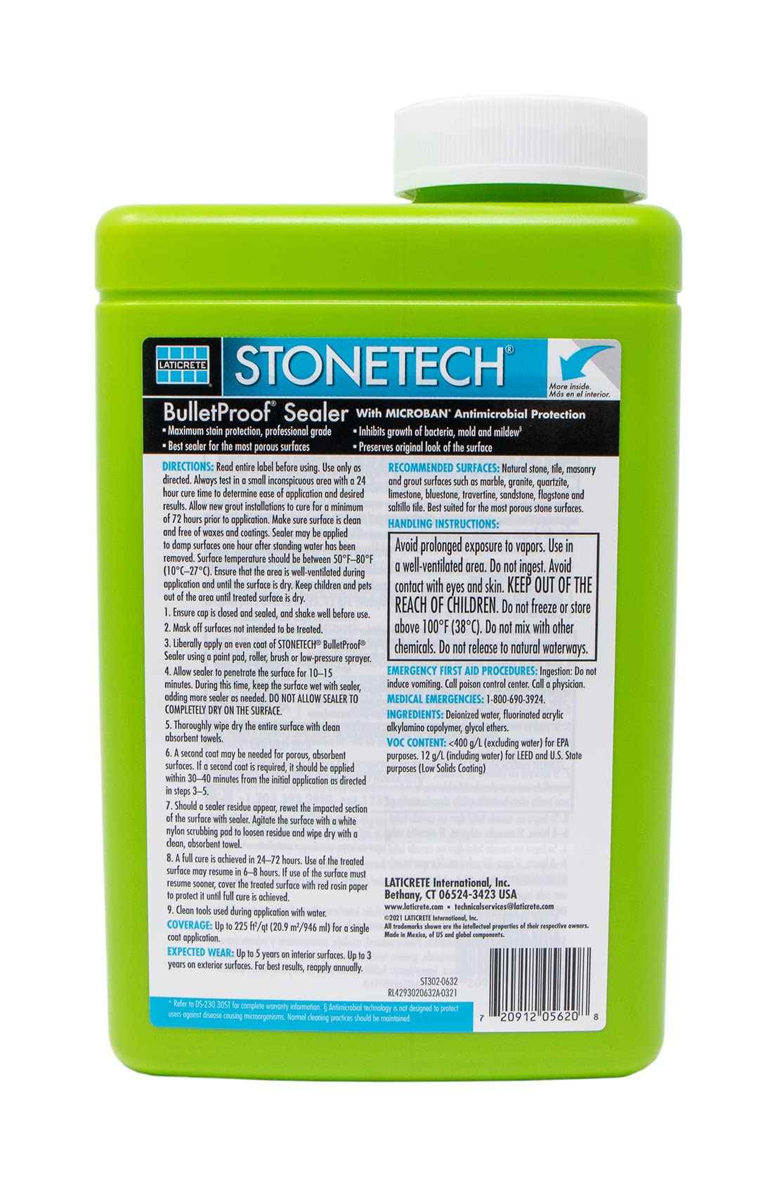 STONETECH Bulletproof Sealer, 1 Quart/32 OZ (946ML) Bottle