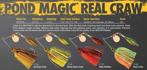 BOOYAH Pond Magic Spinner Bait - Small Water Bass Fishing Lure for Ultimate Catch Success