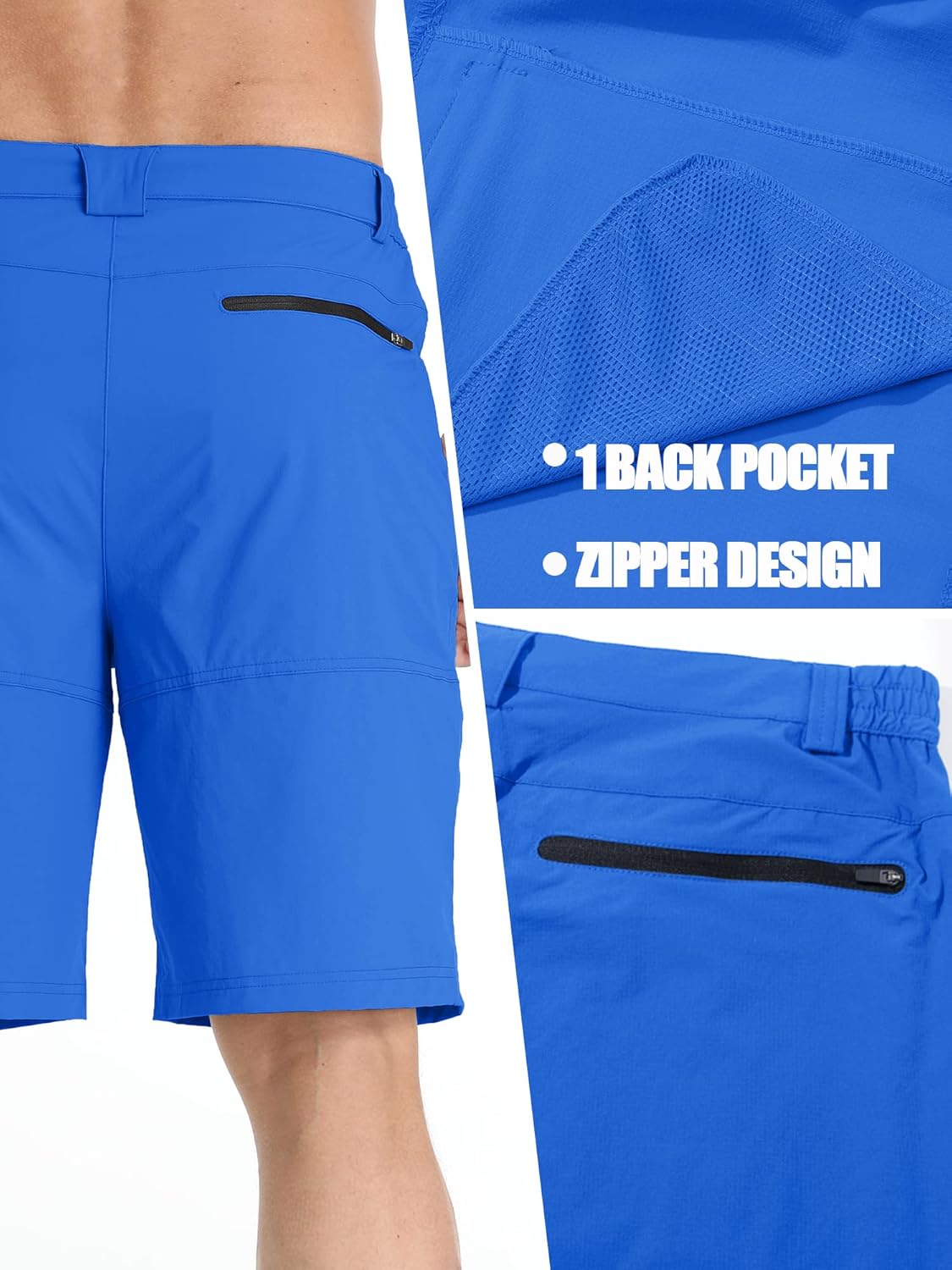TACVASEN Men's Quick-Dry Cargo Shorts - Water-Resistant Outdoor Hiking & Golf Shorts