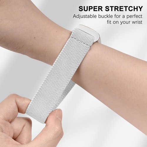 Compatible with Fitbit Charge 6 Watch Bands, 3 Pack Stretchy Nylon Sport Loop Wristbands Replacement for Fitbit Charge 5 Band/Charge 6 Fitness Tracker Women Men-Breathable, Lightweight, Elastic