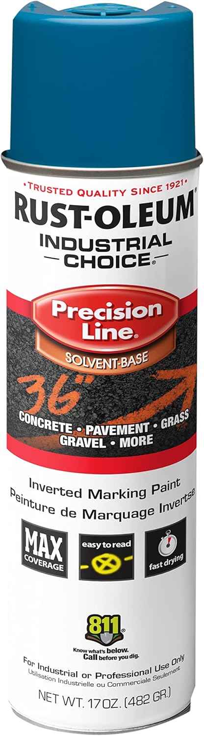 Fluorescent Orange Marking Spray Paint - Rust-Oleum 12 Pack, 17 Oz Inverted Solvent-Based