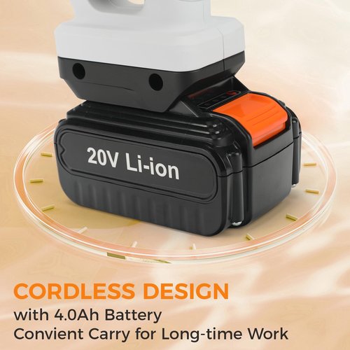 LIGO Cordless Fire Starter, 20V Charcoal Starter and Lighter, Chemical Free Heated Air with Blowing Fuction, Included 4.0Ah Battery, for Charcoal, BBQ, Grill