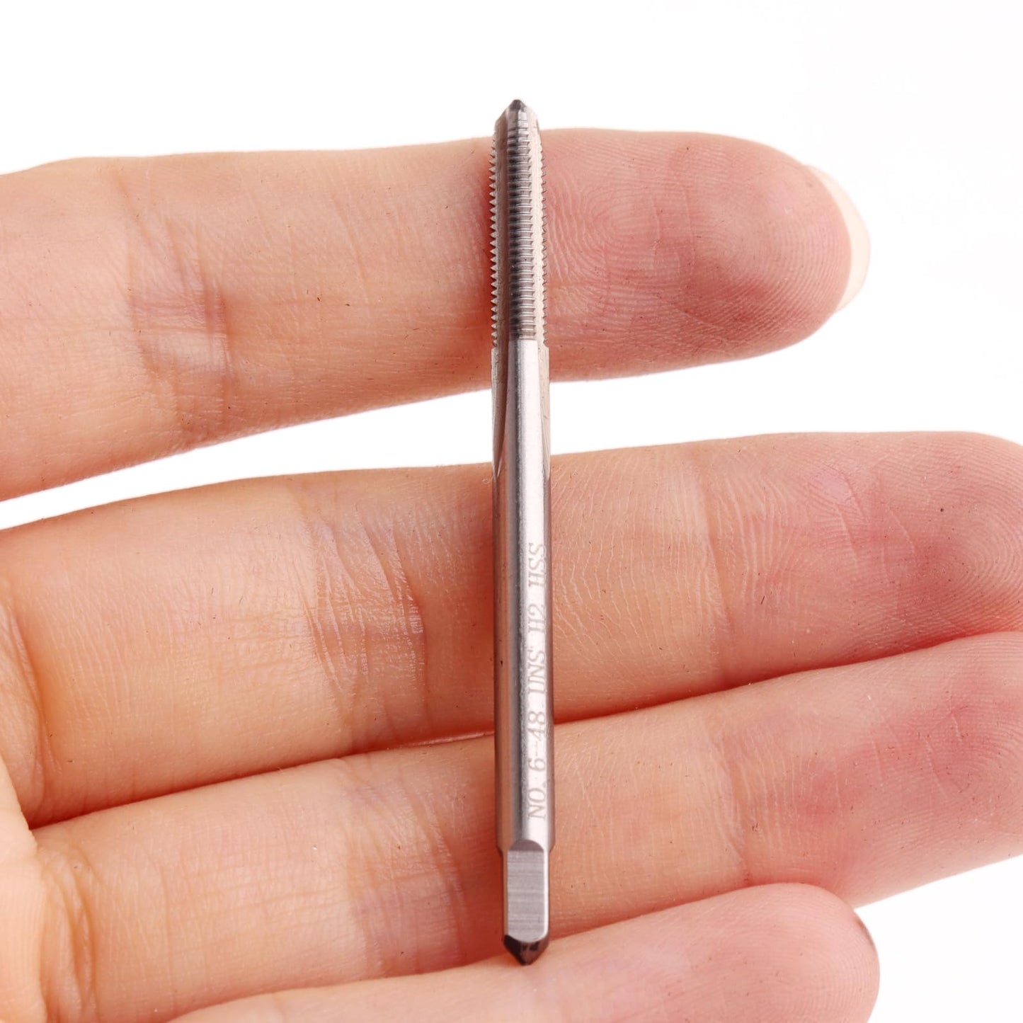 LWCUSNJ 2pcs UNS Thread Tap Right Hand, HSS UNS Straight Fluted Machine Tap (6-48 UNS)