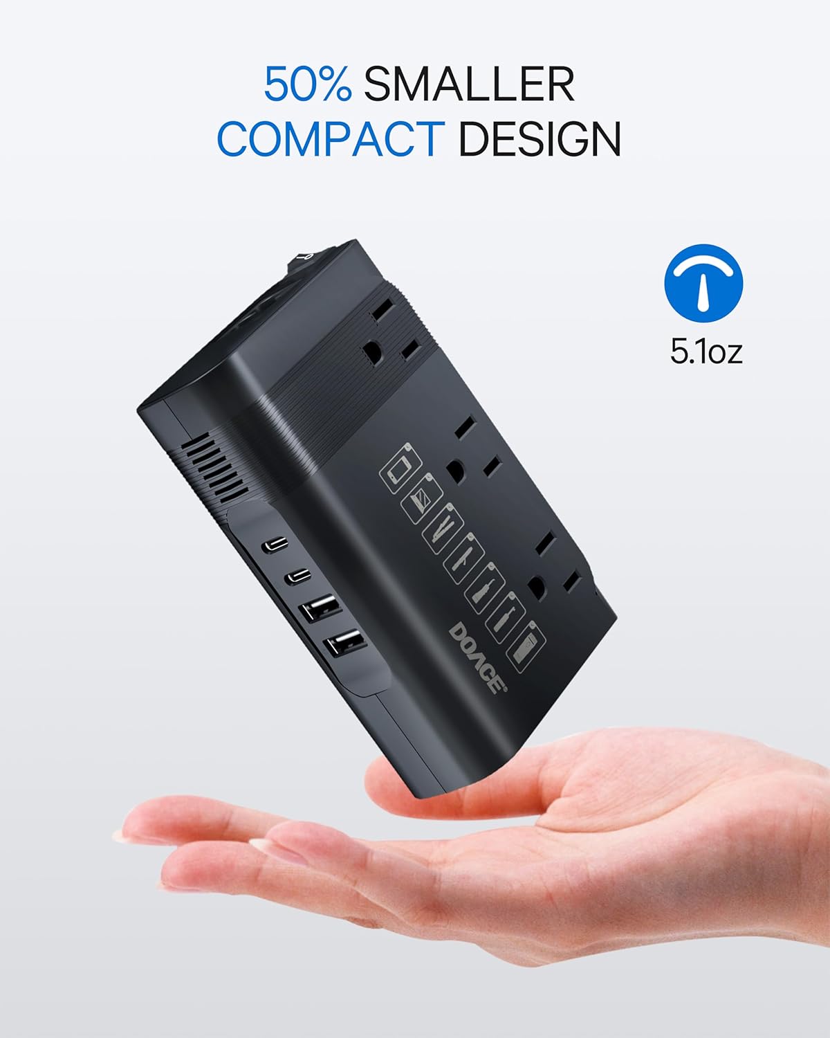 350W Voltage Converter 220V to 110V for European Travel - US to Europe Power Adapter
