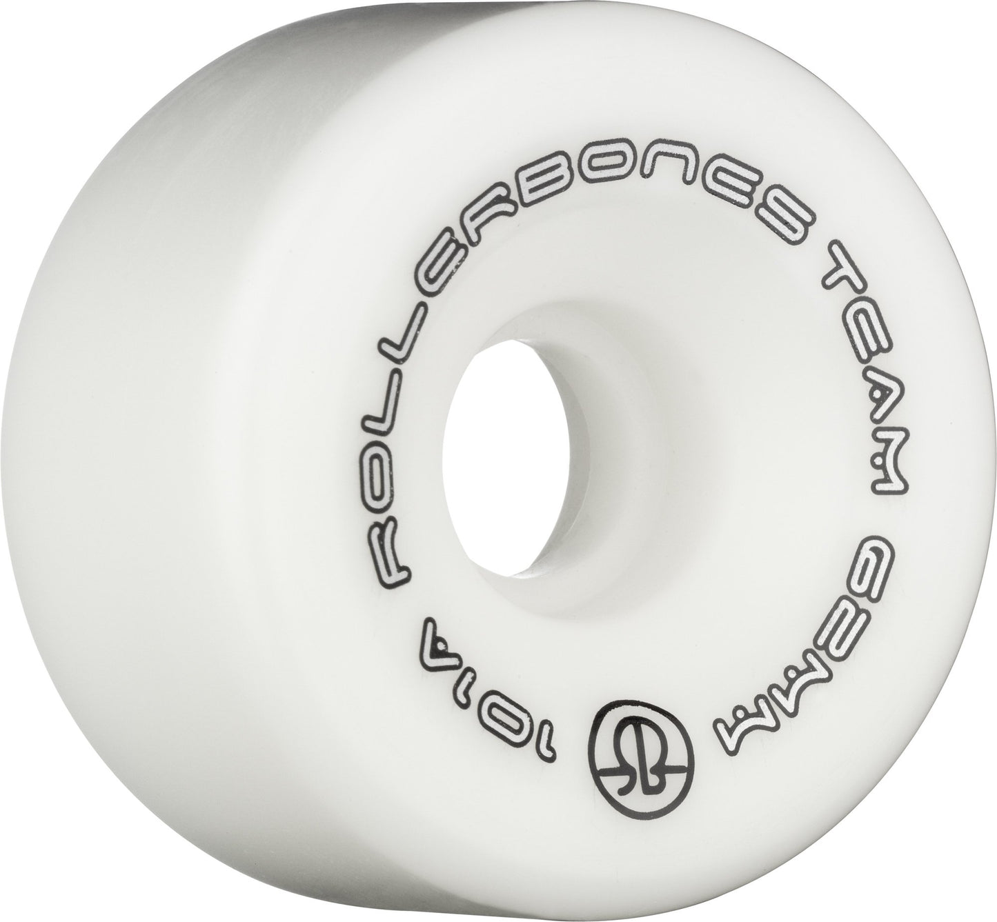 Rollerbones Team Logo 101A Recreational Roller Skate Wheels (Set of 8), White, 57mm
