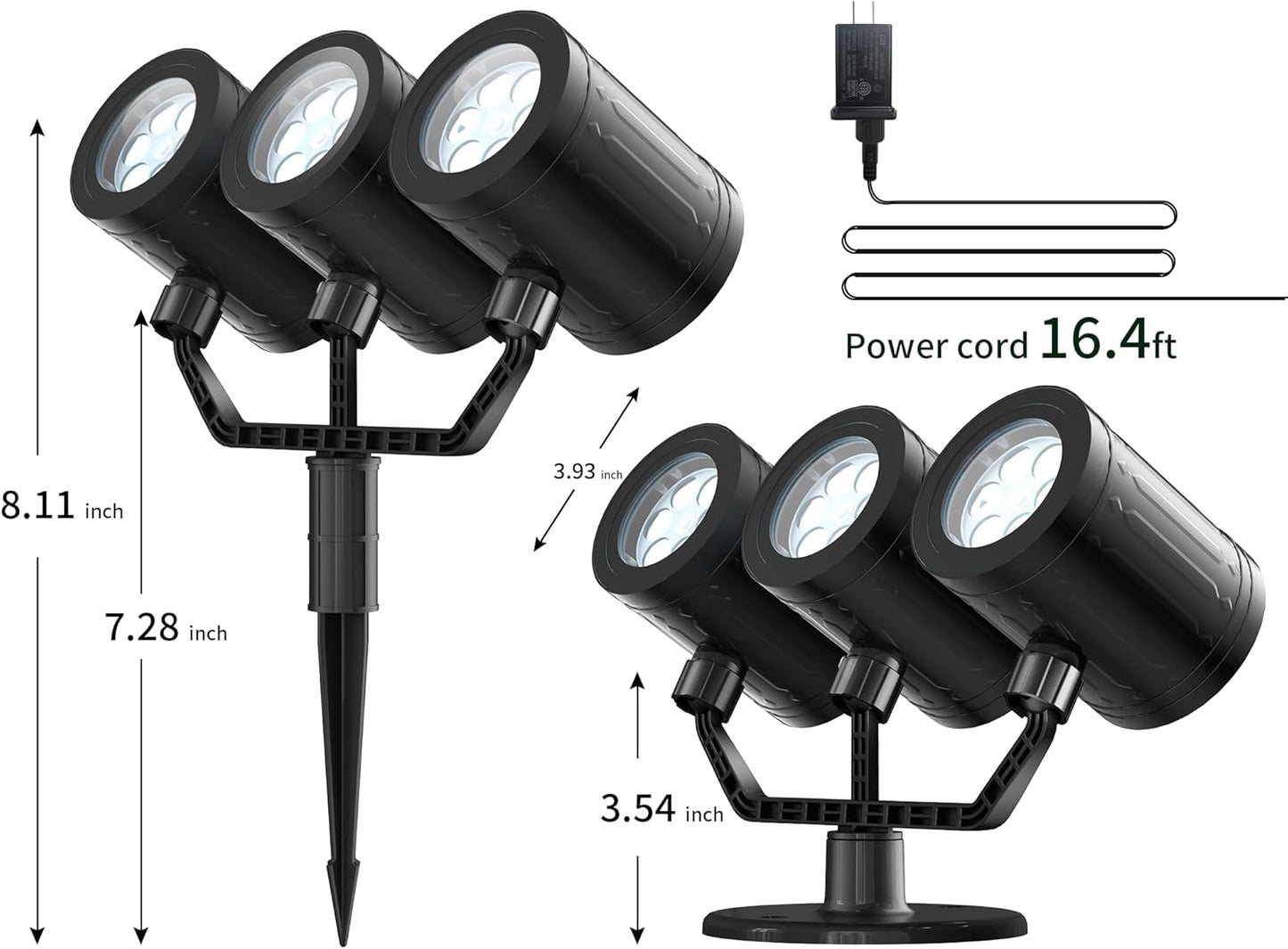 Upgraded Snowflake Christmas Projector Lights - Triple Head LED Outdoor Decor with Timer