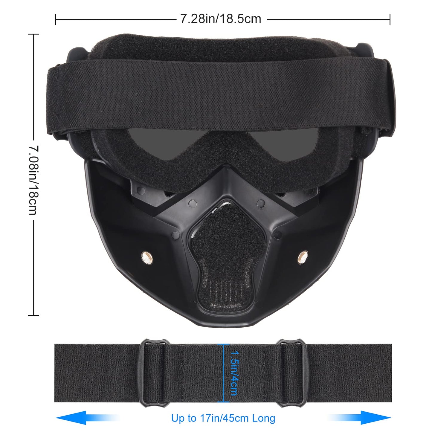 VPZENAR Airsoft Helmet and Full Face Mask,Paintball Black Helmet with NVG Mount Side Rail,Men's Military Costume Tactical Gear(PJ-BKGrey)