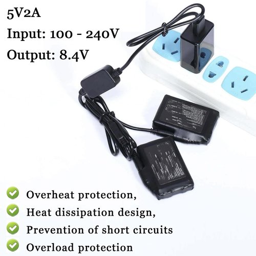 8.4V Heated Glove Charger for 7.4V SWB01 SWB03 2200 3000 3500mAh Li-Polymer Rechargeable Battery Charging for Socks, Jackets, Hats
