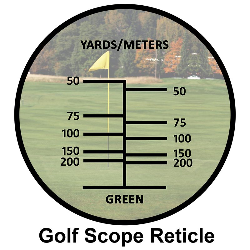 Barska Blueline 8x22 Waterproof Golf Scope Monocular with Built-in Internal Distance Reticle