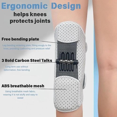 Ergonomic Knee Stabilizer Pad Power Knee Brace Joint Support,Adjustable Knee Stabilizer Pads, Protective Gear Booster with Powerful Springs for Men/Women weak Legs, Arthritis, Meniscus Tear Pain