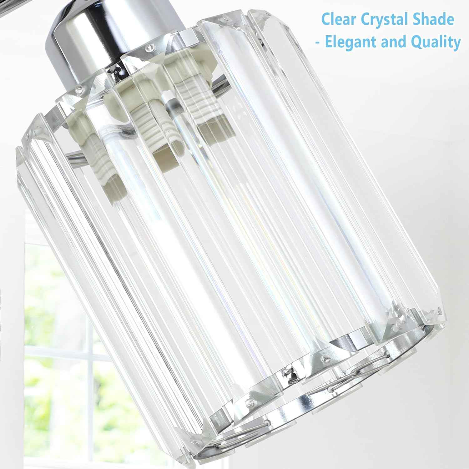 Modern Gold Crystal Table Lamps Set of 2 with LED Bulbs & USB Port - Elegant Bedside Lighting