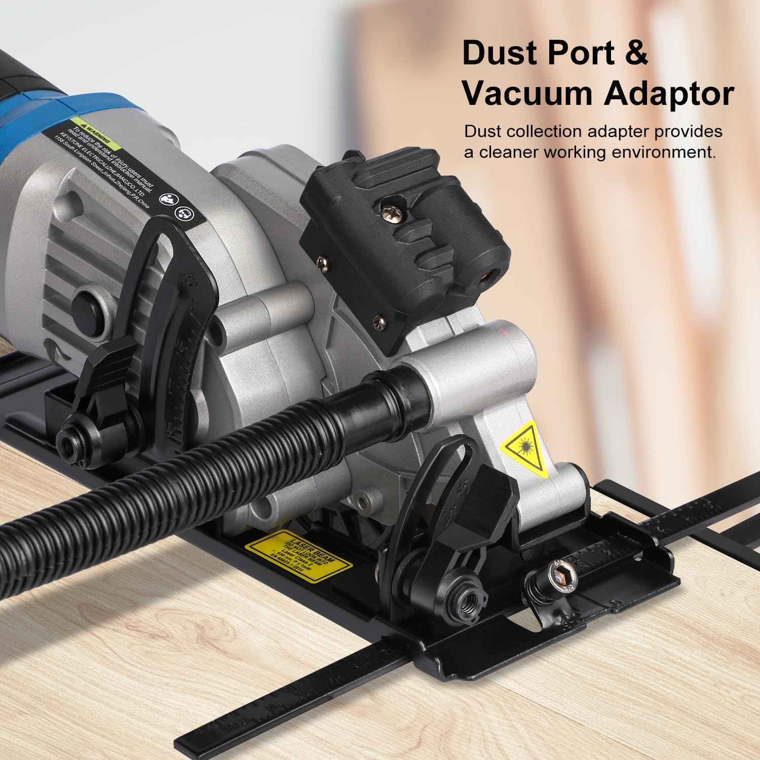 Compact Mini Circular Saw 4-1/2” with Laser Guide & 4.0A Battery - Ideal for Wood & Plastic Cuts