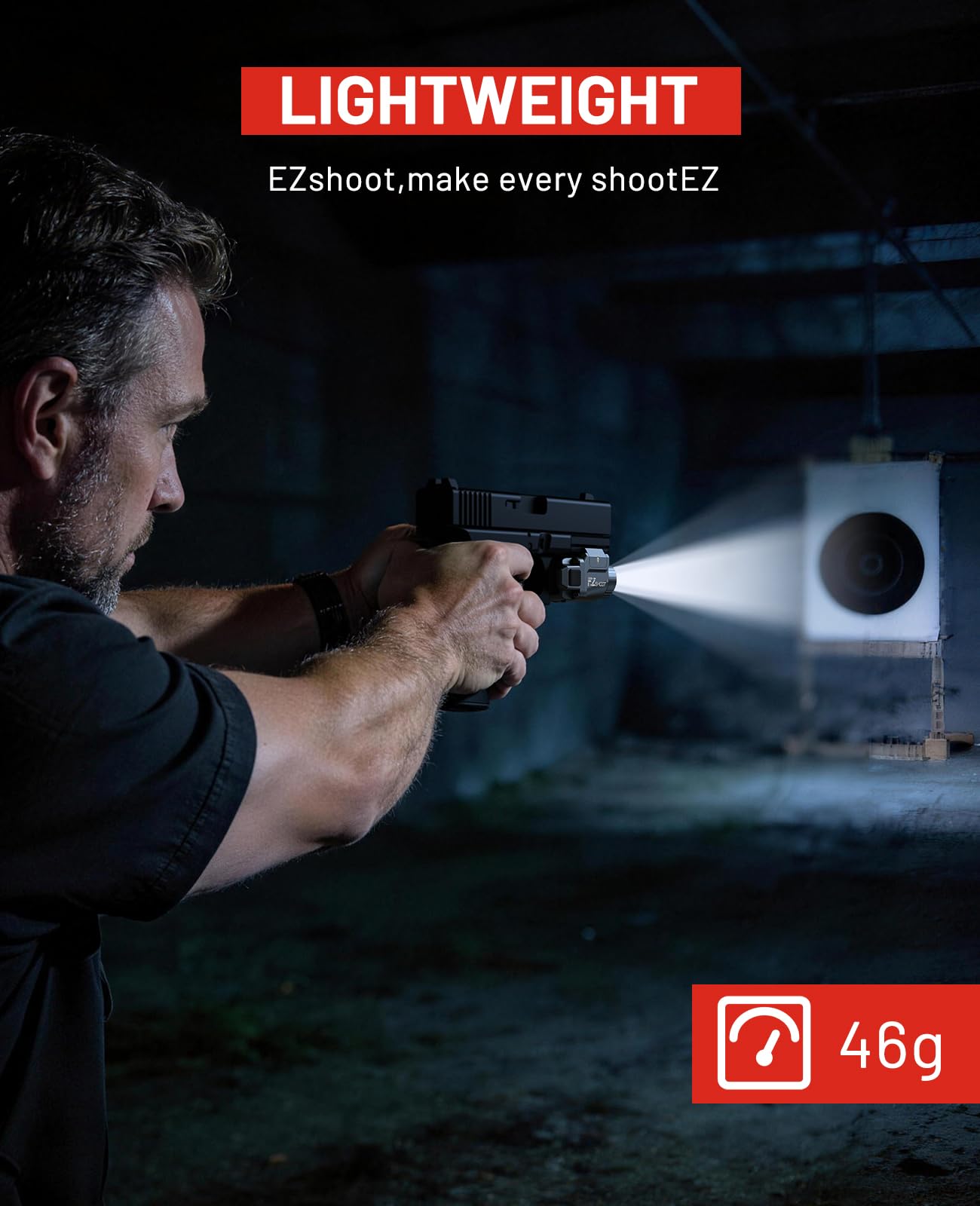 EZshoot 500 Lumens Pistol Light Compatible with GL and Picatinny Rail