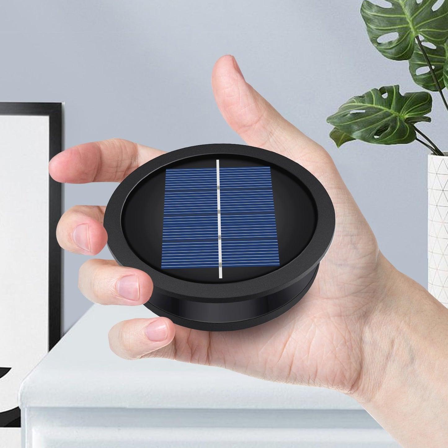 2 Pack Replacement Solar Light Parts(Top Size 3.2 inches, Bottom Size 2.9 inches),7 Lumens Warm White LED Waterproof Solar Light Replacement Top Kit for Outdoor DIY Hanging Lanterns