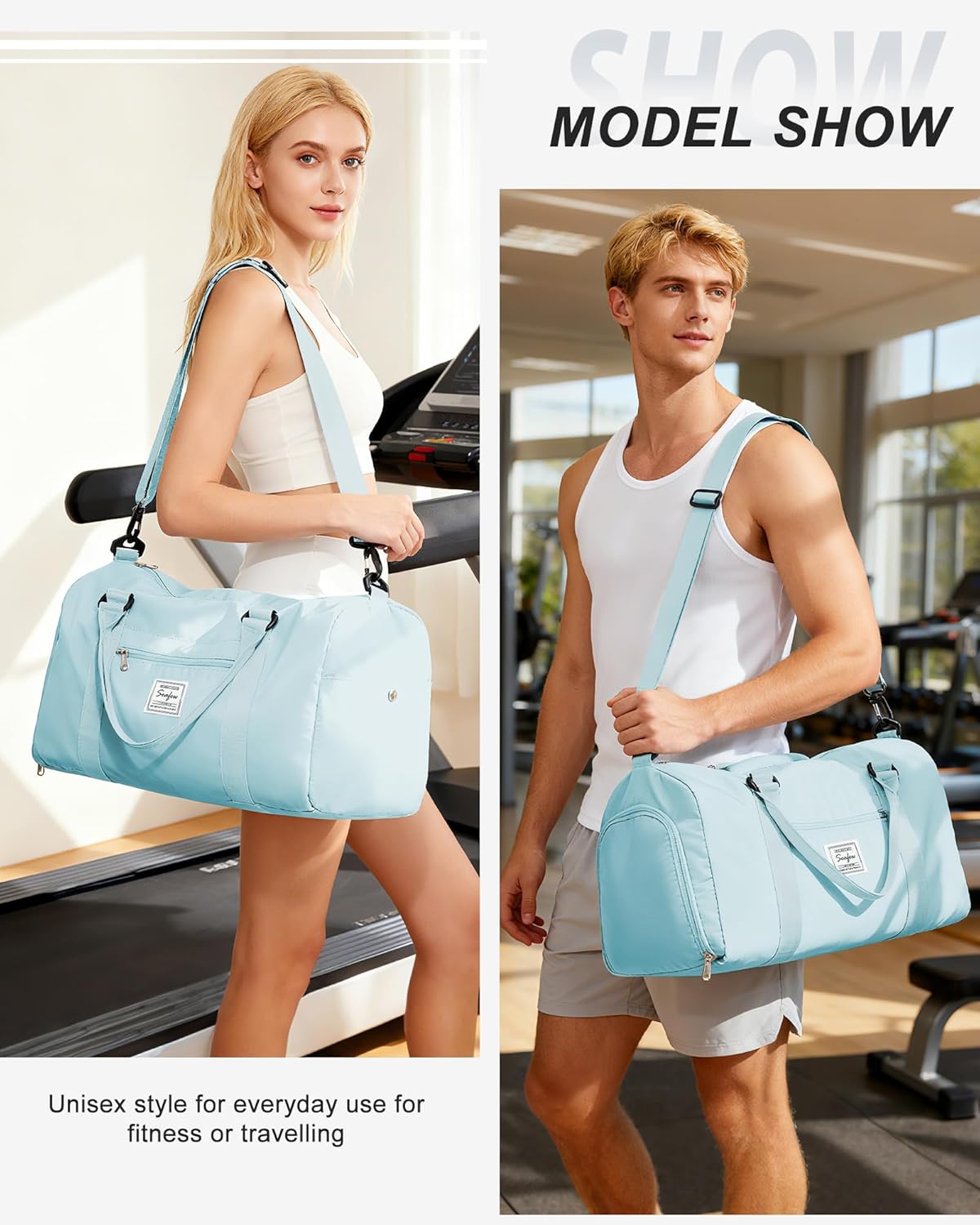 Skiennix Women's Gym Bag - Versatile Travel Duffel Tote for Weekend Getaways | Stylish & Spacious