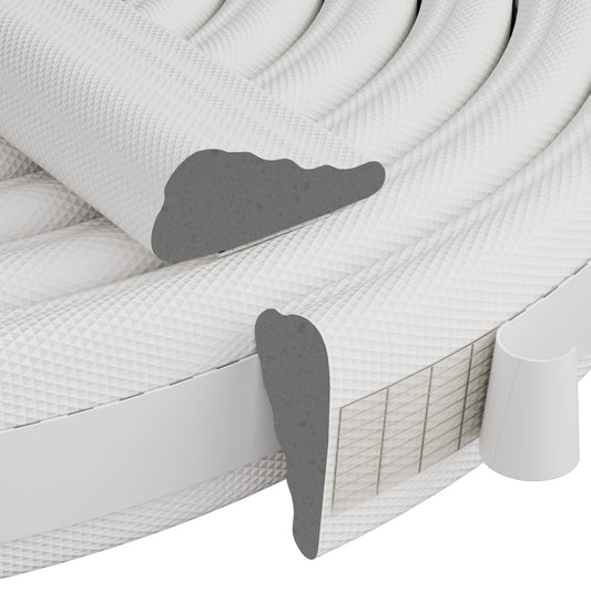 Upgraded 118 Inch Wedge-Shape Weather Stripping Door Seal,Self Adhesive Dark Gray Foam Core for Lightprooof,Windows and Doors Insulation,Weatherstrip Tape for Door Soundproofing,Drafts Blocker,White