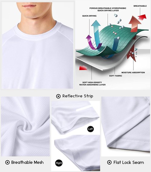 Boyzn Men's Workout Running Shirts - Moisture-Wicking Dry Fit Athletic Tees | 1, 3, 5, or 7 Pack