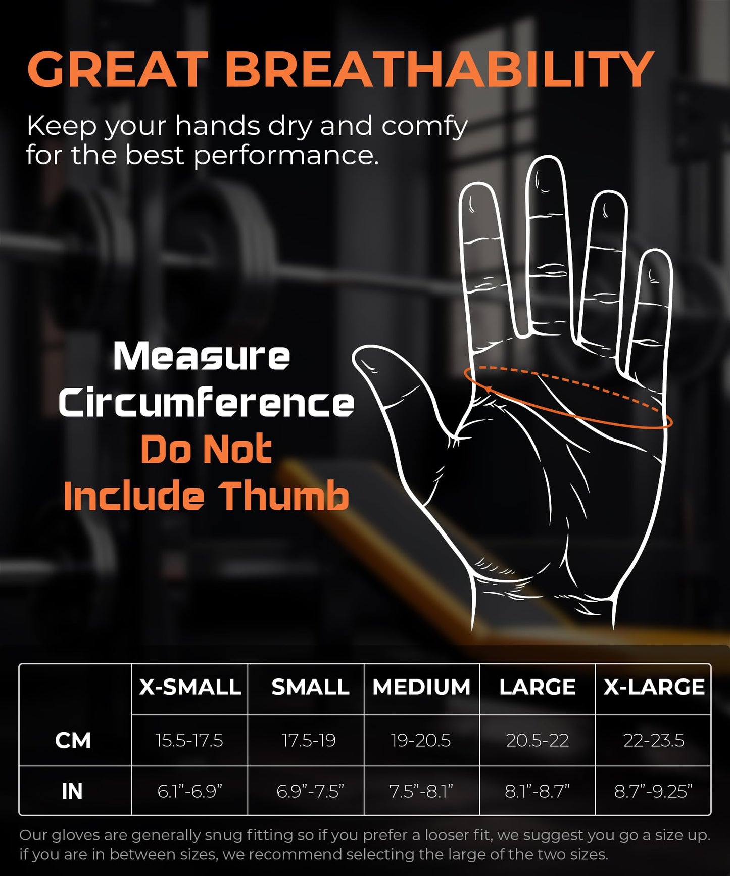 sunnex Gym Gloves for Men & Women - Breathable Weight Lifting Gloves with High-Grip Silicone Padding, Fingerless Workout Gloves for Cycling, Rowing, Pull Ups & Strength Training (Black, Larger)