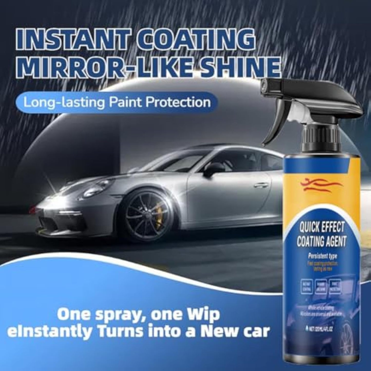 Theraftern Car Coating Spray, advanced car quick-acting coating agent spray,Quick Effect Coating Agent for Car, 3 in 1 High Protection Quickly Car Coating Spray, Waterless Wash Coat Wax (2)