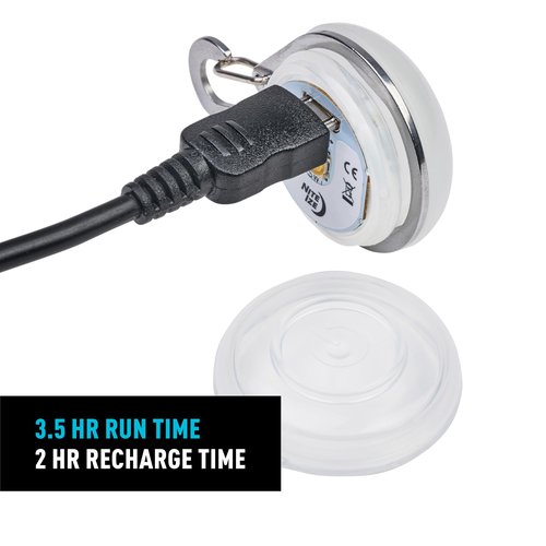 Nite Ize SpotLit Rechargeable Carabiner Light - 3.5-Hour Runtime - Fits on Keychains, Bags & Zippers - Perfect for Finding Items in Dark Cabinets or As a Car Emergency - White