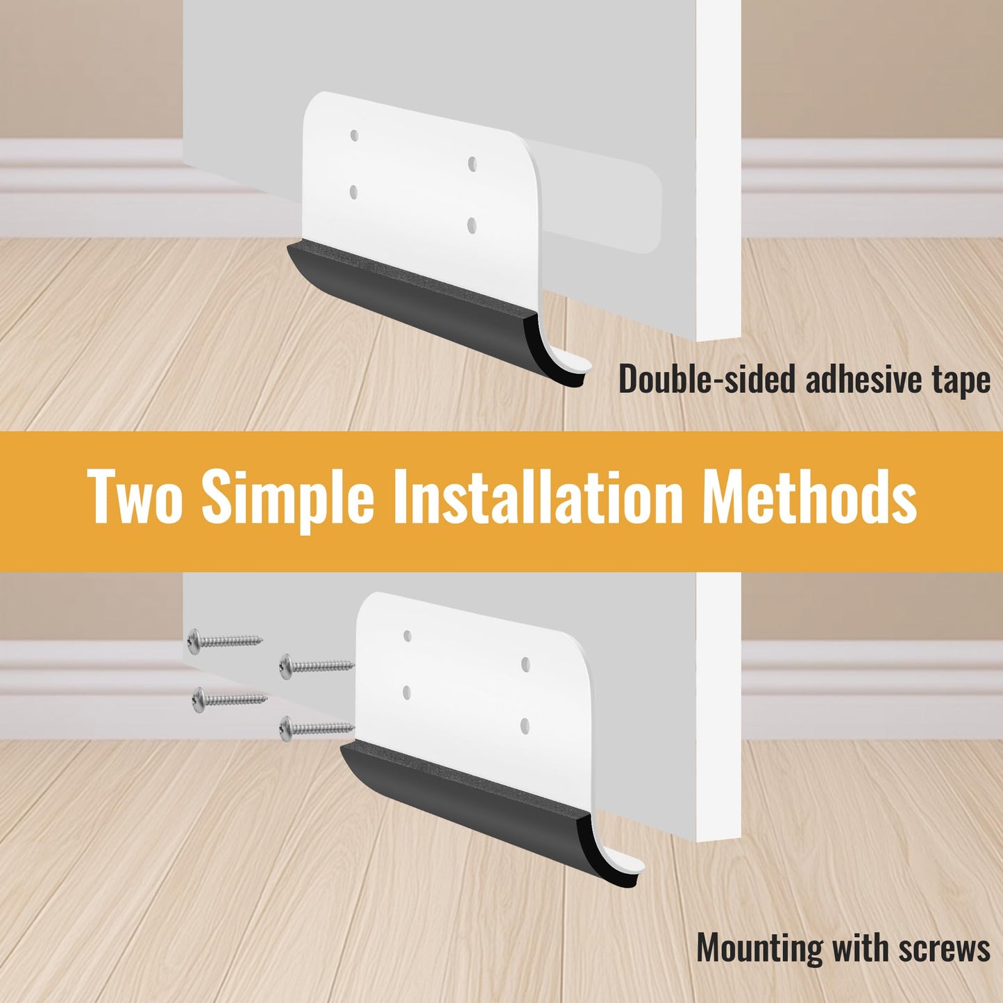 Joxodak Trash Cabinet Foot Pull - Hands-Free Door Solution for Trash Drawer, Adhesive Toe Pull Comfortable for Barefoot Use (1, White)